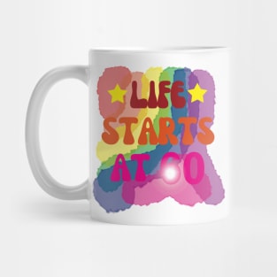 Happy 60th Birthday-Life starts at 60 Mug